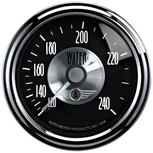 Black Diamond Water Temp Gauge 2-1/16", 120-240Â°F, Mech Auto Meter - 2033