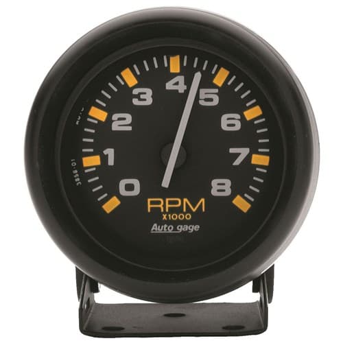 Auto Gage 2-3/4" Pedestal Tach 0-8,000RPM, Black Face & Bezel Auto Meter - 2305