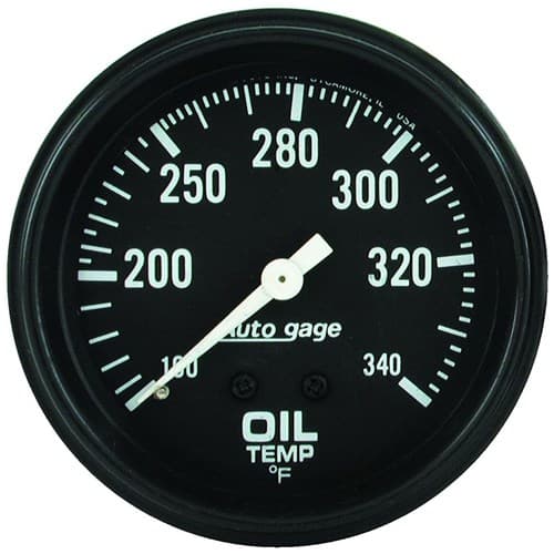 Autogage 2-5/8 Oil Temperature 100-340Â°F, 6FT Capillary Auto Meter - 2314