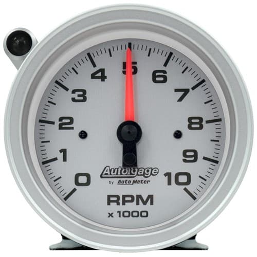 3-3/4" Tach 10,000RPM Silver W/ Shift Light, Pedestal Mount Auto Meter / 233909