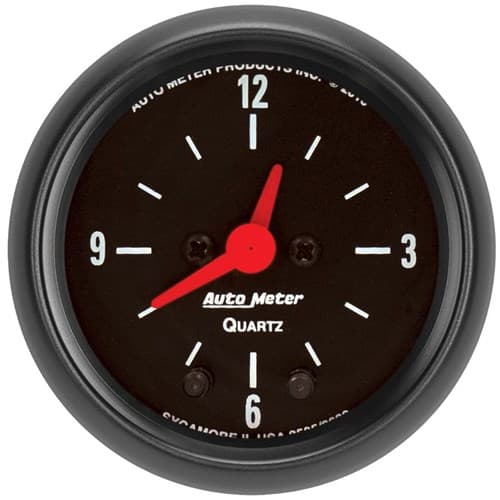 Z-Series 2-1/16" Clock Quartz Movement W/ Second Hand Auto Meter - 2632
