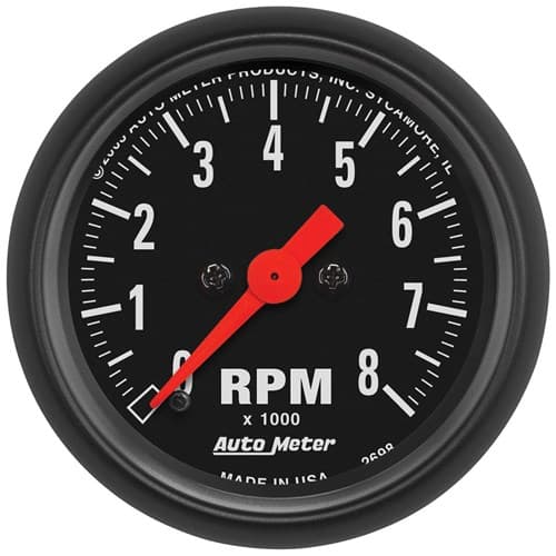 Z-Series 2-1/16" Tacho 8000RPM in Dash Auto Meter - 2698