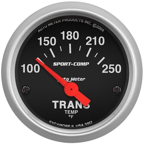 Sport-Comp 2-1/16" Trans Temp 100-250Â°F, Short Sweep Elect. Auto Meter - 3357