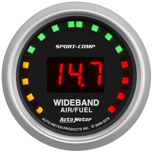 Sport-Comp 2-1/16" Air/Fuel Wideband, LED & Digital Auto Meter - 3379