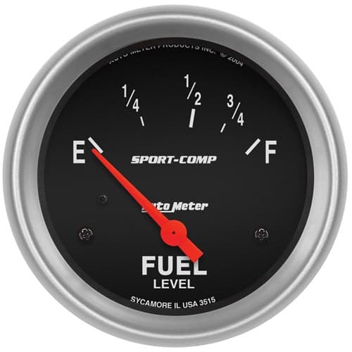Sport-Comp 2-5/8" Fuel Level 73-10 Ohm, Short Sweep Elect Auto Meter - 3515