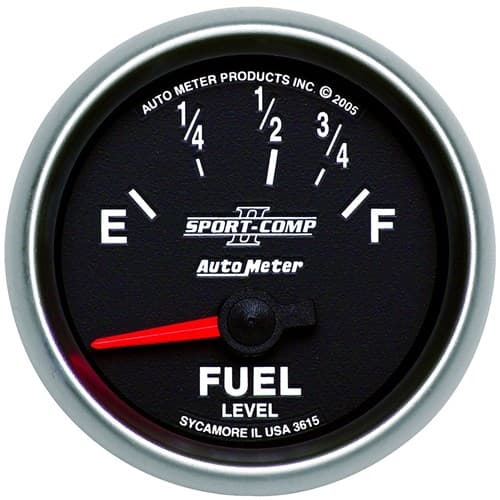 2-1/16 Fuel Level, 73- 10 Ohm 2-1/16 Sport-Comp II Auto Meter - 3615