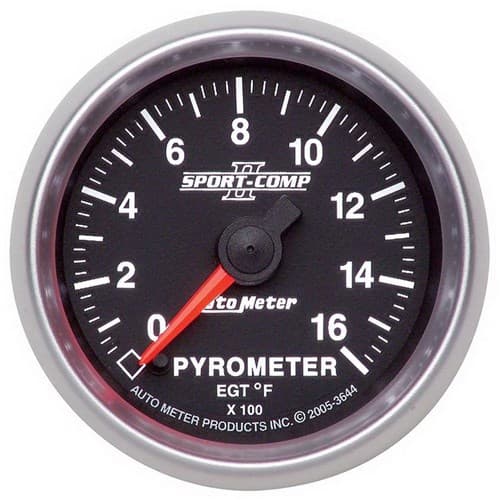 2-1/16 Pyrometer Kit, 0-1600` 2-1/16 Sport-Comp II Auto Meter - 3644