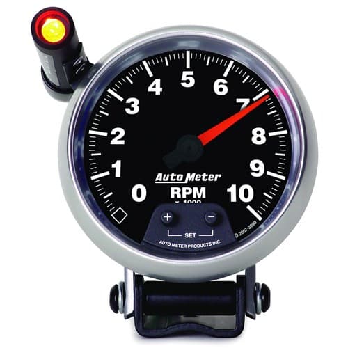 GS 3-3/4" Tachometer 10,000RPM Pedestal Mount W/ Shift Light Auto Meter - 3890
