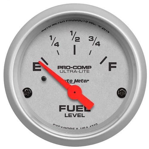 Ultra-Lite 2-1/16" Fuel Level 73-10 Ohm Linear Short Sweep Auto Meter - 4319