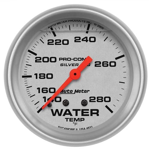 Ultra-Lite 2-5/8" Water Temp 140-280Â°F, Mech Liquid Filled Auto Meter - 4631