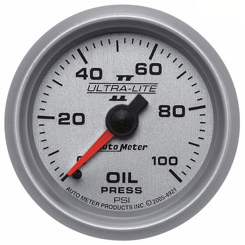 2-1/16 Oil Press, 0-100 PSI, 2-1/16 Ultra-Lite II Auto Meter - 4921