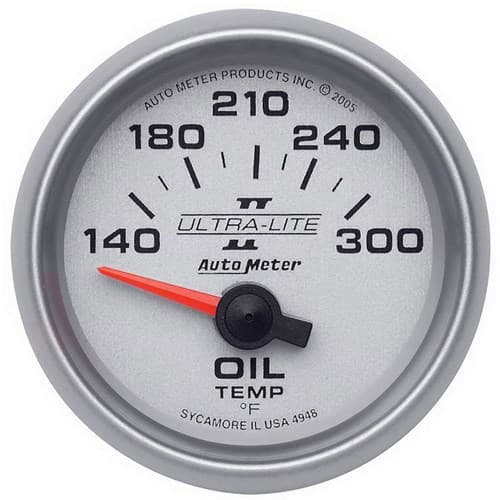 2-1/16 Oil Temp, 140- 300`F, 2-1/16 Ultra-Lite II Auto Meter - 4948