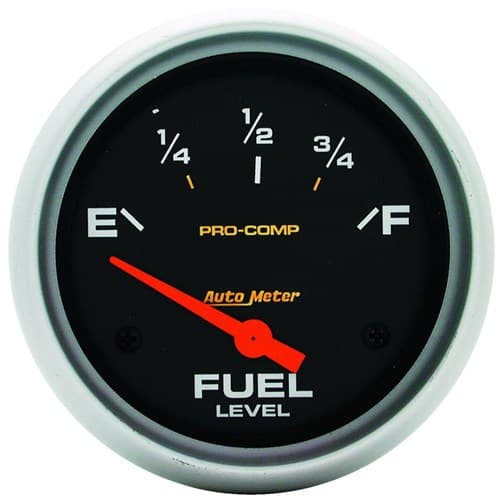 Pro-Comp 2-5/8" Fuel Level 0-90 Ohms, Short Sweep Elect Auto Meter - 5415