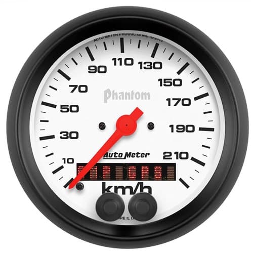 Phantom 3-3/8" GPS Speedo 225KPH, Internal GPS Antenna Auto Meter - 5880-M