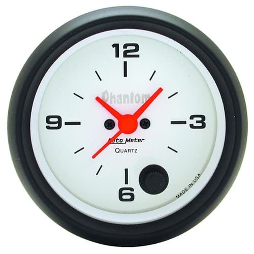 Phantom 2-5/8" Analogue Clock Quartz with Second Hand Auto Meter - 5885