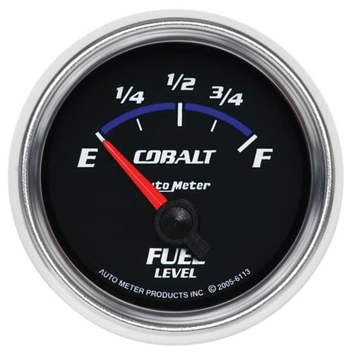 Cobalt 2-1/16" Fuel Level 0-90 Ohm, Short Sweep Electric Auto Meter - 6113