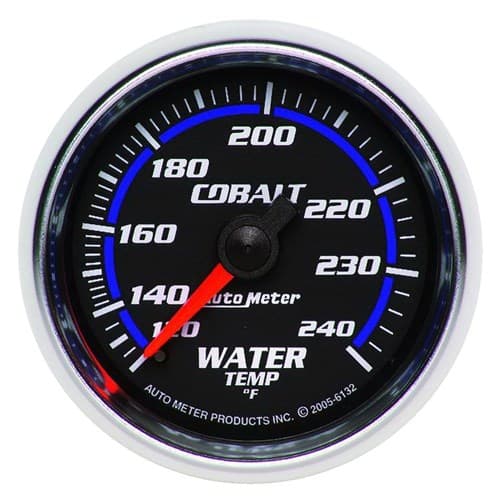 Cobalt 2-1/16" Water Temp 120-240Â°F, Mechanical, 6FT Auto Meter - 6132
