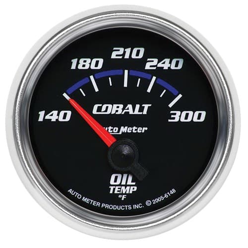 Cobalt 2-1/16" Oil Temp 140-300Â°F, Short Sweep Elect. Auto Meter - 6148
