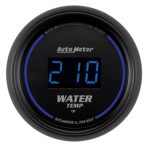 Cobalt Digital Water Temp 2-1/16", 0-340Â°F, Electric Auto Meter - 6937