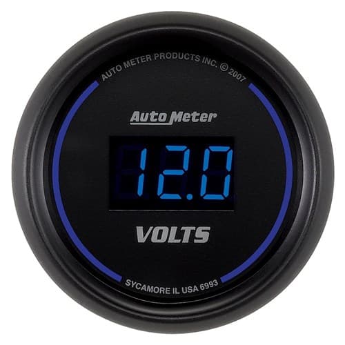 Cobalt Digital Voltmeter 2-1/16", 8-18 Volts, Electric Auto Meter - 6993