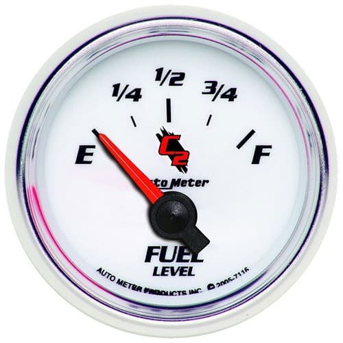 C2 Series 2-1/16" Fuel Level 240-33 Ohm, Short Sweep Elect. Auto Meter - 7116