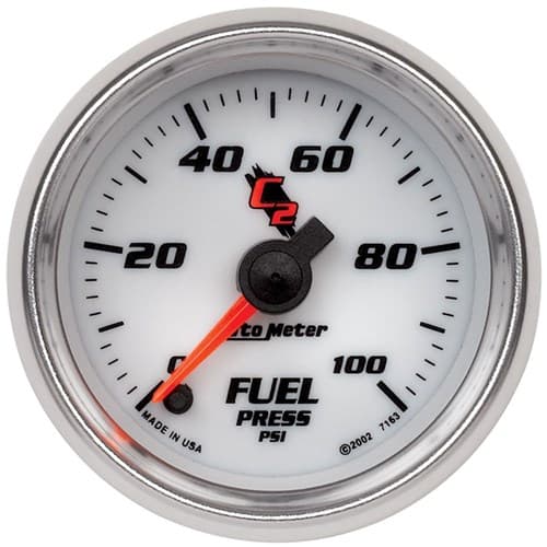 C2 Series 2-1/16 Fuel Pressure 0-100PSI, Full Sweep Electric Auto Meter - 7163