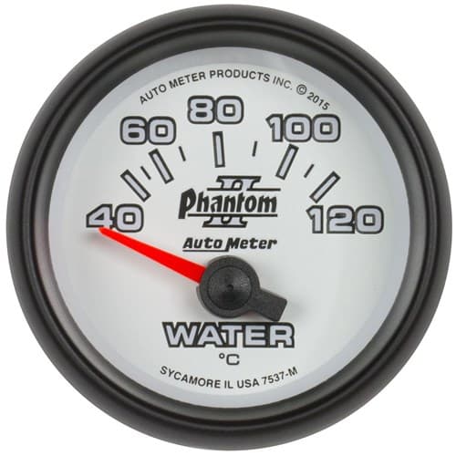 2-1/16" Water Temp 40-120'C Phantom II, SS Electric Auto Meter - 7537-M