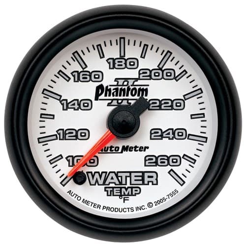 2-1/16 Water Temp, 100- 260`F 2-1/16 Phantom II Auto Meter - 7555