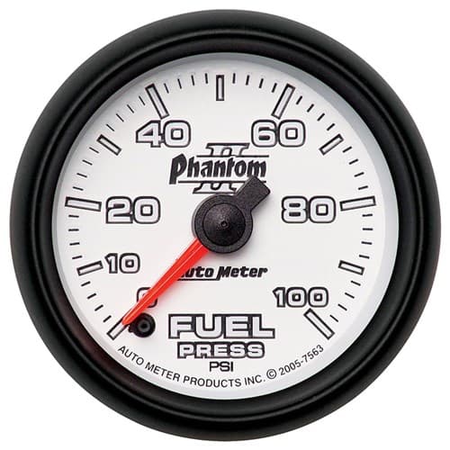 2-1/16 Fuel Press, 0- 100 PSI 2-1/16 Phantom II Auto Meter - 7563