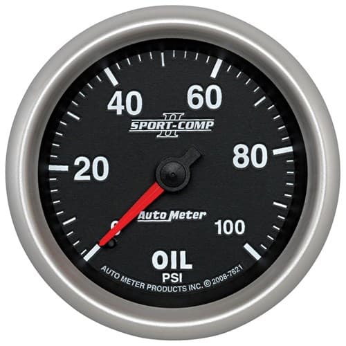 2-5/8 Oil Press, 0-100 PSI, M SC II Auto Meter - 7621