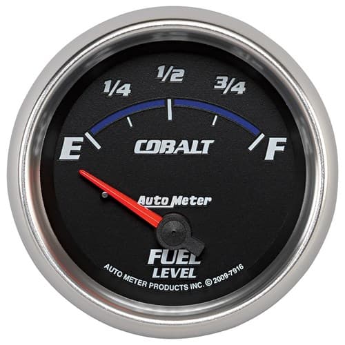 Cobalt 2-5/8" Fuel Level 240-33 Ohms, Short Sweep Elect Auto Meter - 7916
