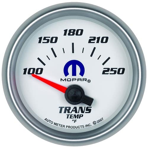 2-1/16" Trans Temp 100-250F Blue Mopar Logo, White Face Autometer / 880033