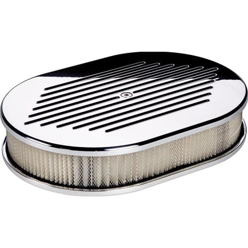 Air Cleaner Milled Small Oval Billet Polished 11-7/8x8-3/8x3 Billet - 15320