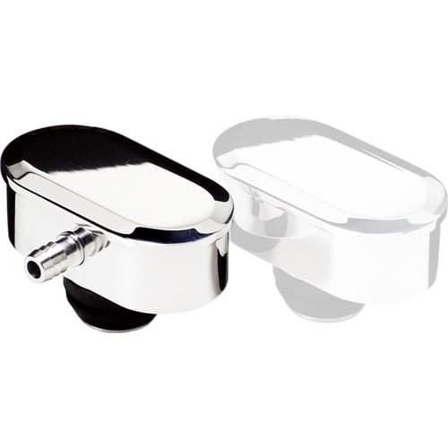 Billet Breather Oval Plain PCV 1-1/4 Hole Billet - 21929