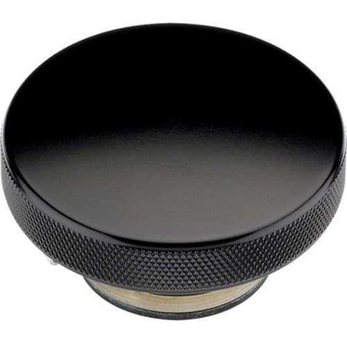 Billet Black Radiator Cap Plain 16LB. Large Size Billet - BLK75120