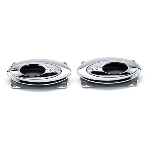 Door Handles Elliptical Chrome Open Ellipse W/Inserts Clayton - EL-503