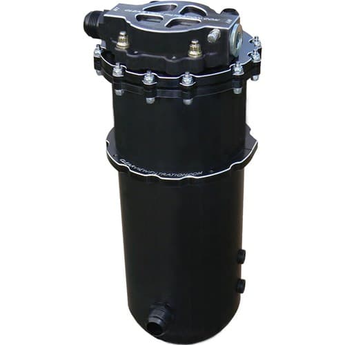 Black Anodized Billet Dry Sump Tank. -16AN Fittings Clearview - 8000-B