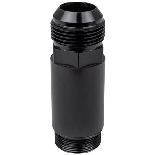 Inlet Fitting, Long, -16AN, Black, 1-1/4"-20 O-Ring Thread CVR - 8016LBK
