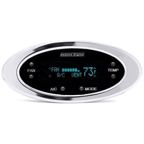Dakota Digital Climate Control Chrome Eliptical Suit Va Genii Dakota - DCC-2300-C