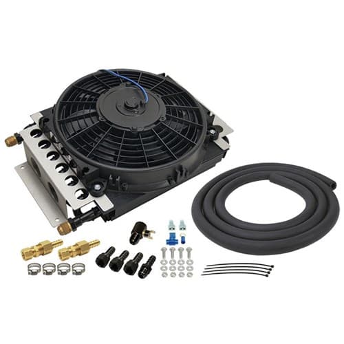 Electra Cool 16 Pass Remote Trans Cooler W/Fan. -8AN Inlet Derale - 15900