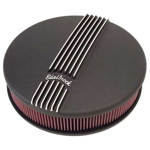Classic Series Air Cleaner Rou ND Black SGL 4BBL Edelbrock - 41173