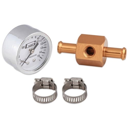 Inline Fuel Pressure Gauge 15LB, Suit 3/8 Hose MRG - 1560