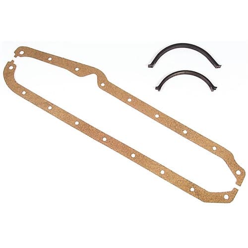 SB Chev Oil Pan Gasket Set Thin Seal, P/Side Dipstick MRG - 190