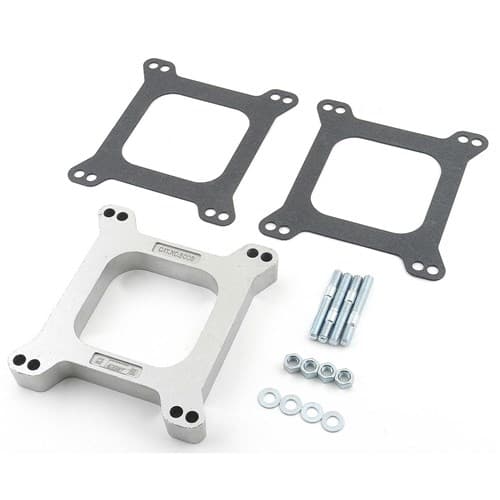 1" 4BL Open Hole Carb Spacer Suit Square Bore Holley (Alum) MRG - 6005