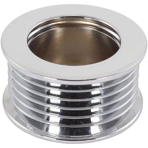 6-RIB Alternator Pulley Chrome 46mm, Chrome Plated Aluminium Mechman / 24-0002C