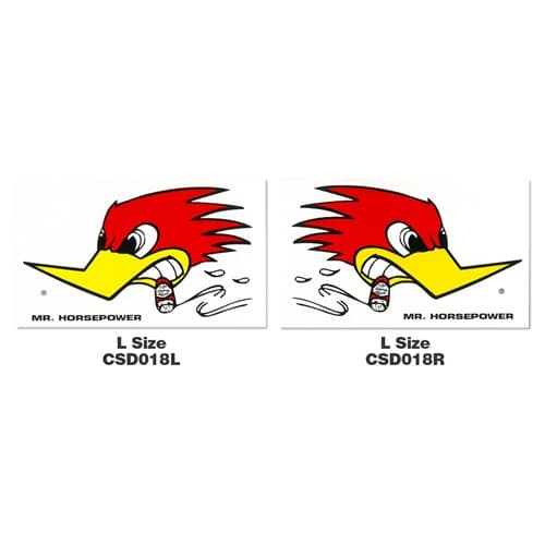 Clay Smith Sticker LG( Left) MR Horsepower 6-1/2 x 11" Mooneyes - CSD18L