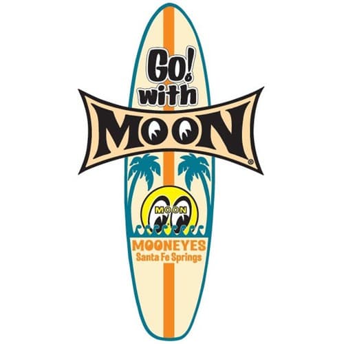 Moon Surfboard Decal 9 x 5 Go with Moon Mooneyes - DM147