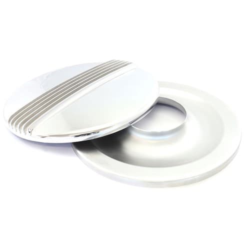 Moon Round Finned Air Cleaner Alum Polish 14"X3 K&N Element Mooneyes - MP720