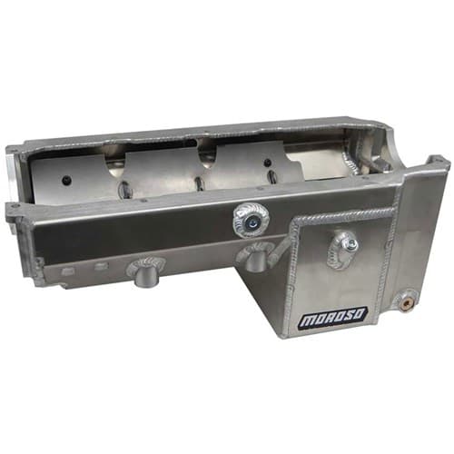 Drag Race Oil Pan, SBC PRE-86 8-1/4" Deep, Fabricated Alum Moroso / 21234