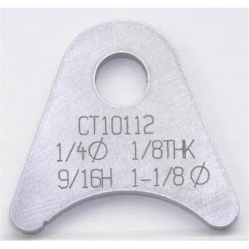 Flat Tabs, 1/4" Hole, Qty 4 9/16" HT, 1-1/8" Tube Radius Meziere / CT10112C